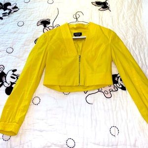 Yellow Crop Jacket BeBe